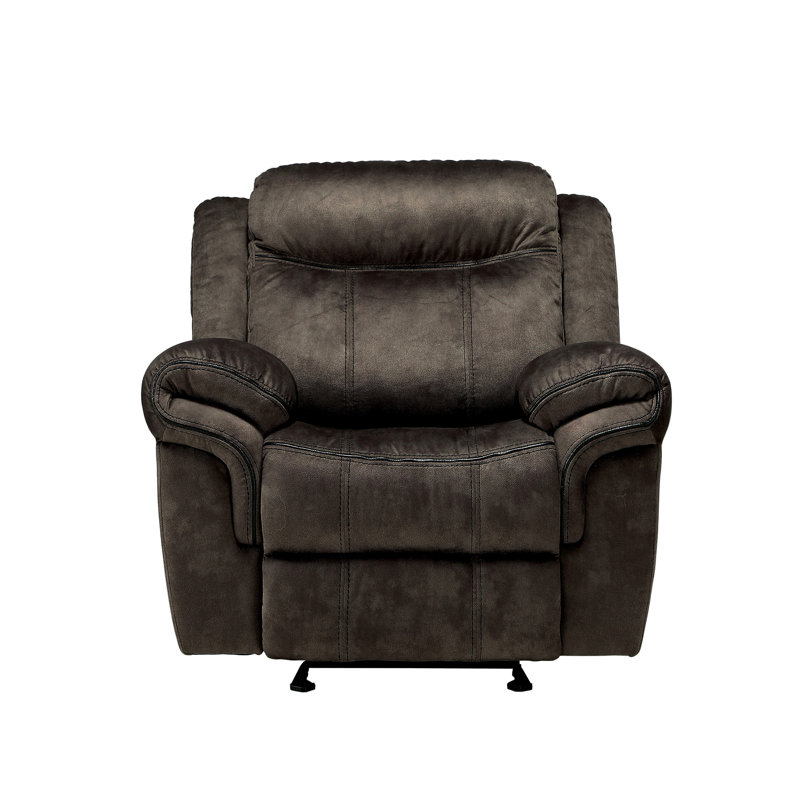 Fauteuil d'appoint inclinable standard en velours l 42 po Jemma, Brun