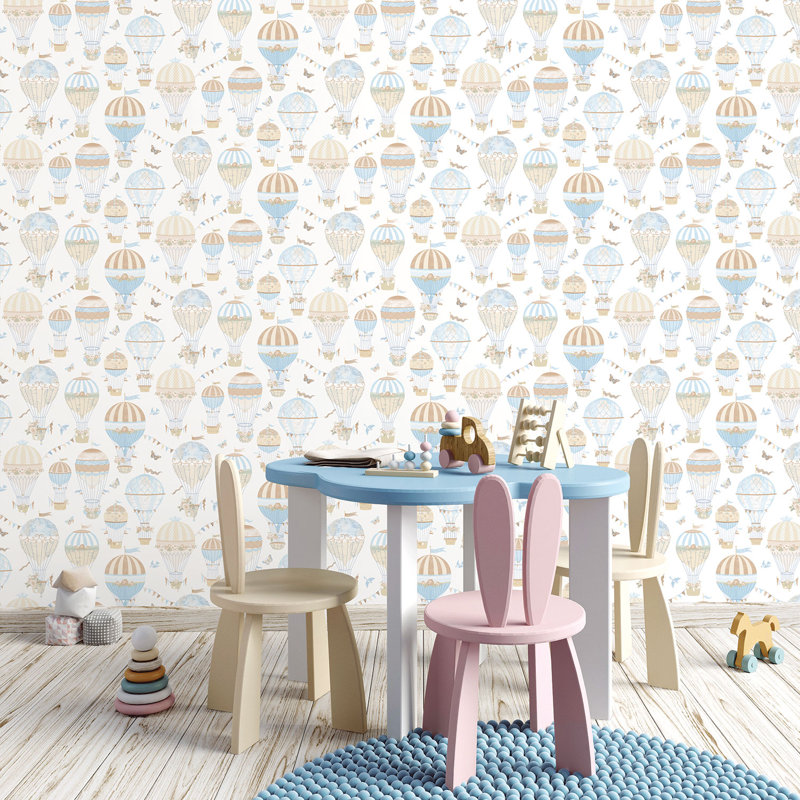 Bellamy 10m x 53cm Matte Wallpaper Roll, Blue/White/Brown