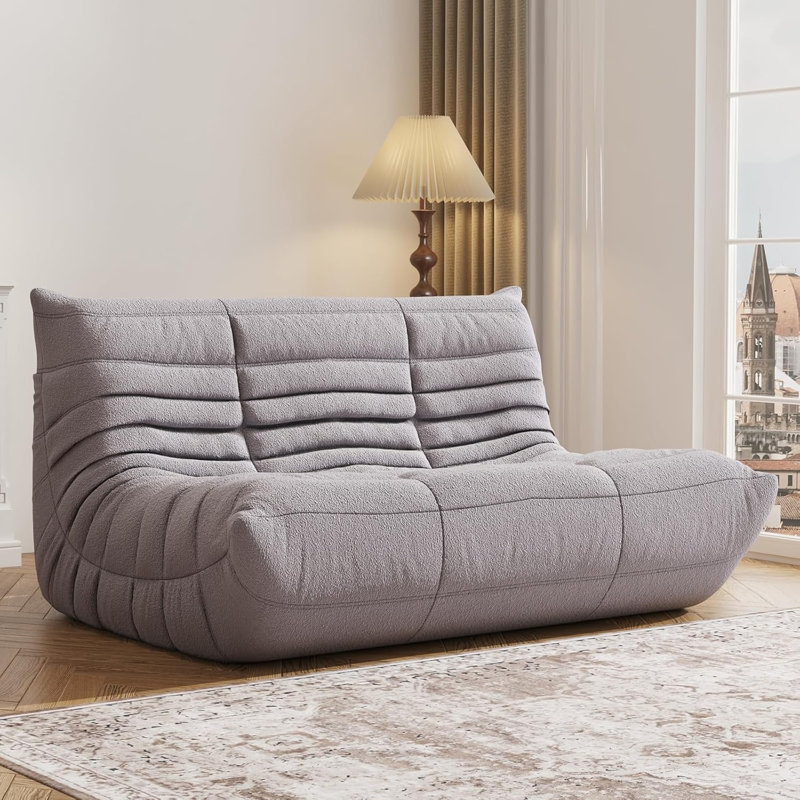 Fauteuil à billes, chauffeuse, grand fauteuil à billes pour adultes, fauteuils à billes pour adolescents avec mousse à haute résilience, canapé-lit à plancher antidérapant, salon (causeuse)