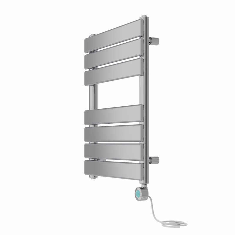Flat Panel Towel Rail Heated Towel Rails, 65cm H x 50cm W x 6.2cm D, Chrome