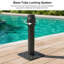 Base tubulaire pour parasol de terrasse pour mâts de 1,9 pouce