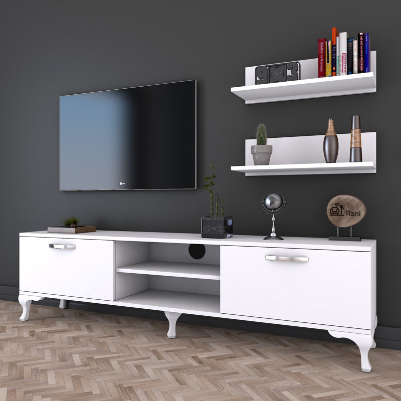 Unfinished Entertainment Center for TVs up to 60", White