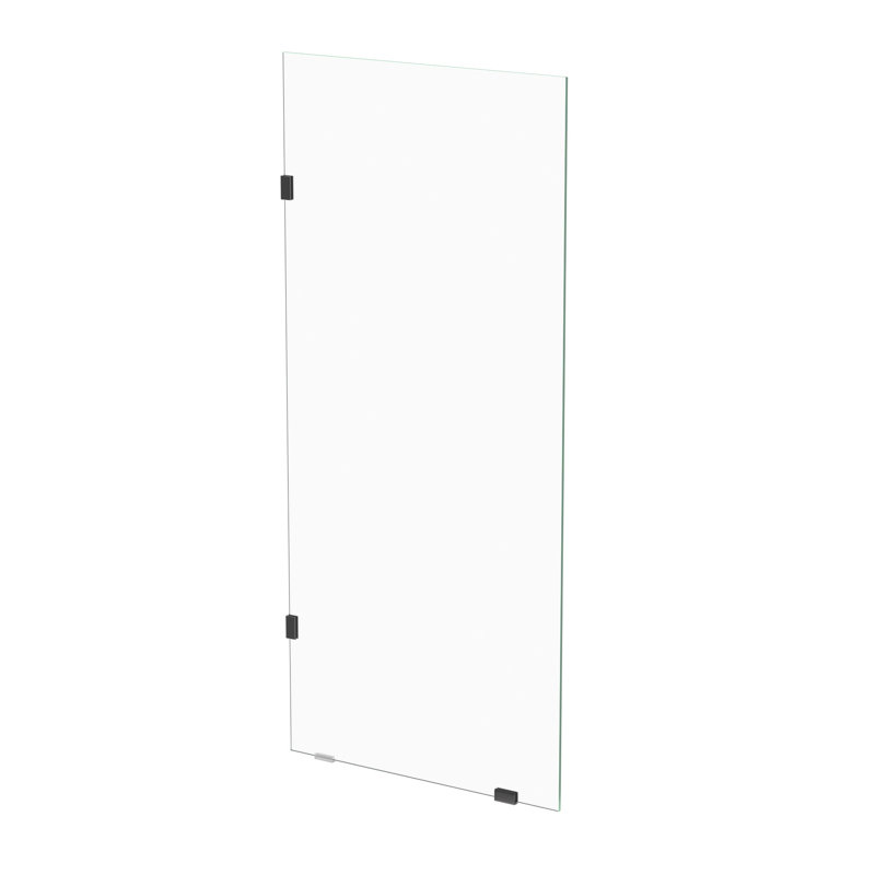 Panneau de douche fixe Mortix Easyclean - Écran de douche à fixation rapide, verre trempé de 10 mm (3/8 po) (l 30 po à H 78 po)