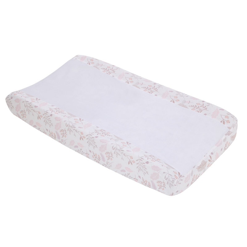 Housse de matelas à langer NoJo Sweet Bunny rose, blanc et taupe