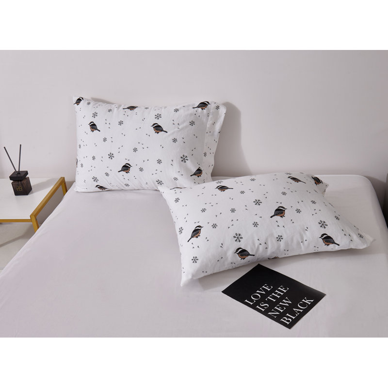 Ensemble de draps pour chambre d'amis 100% coton Odenville, Ensemble de draps pour lit simple avec 1 taie d'or