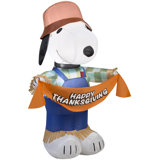 Airblown Snoopy as Scarecrow Peanuts Halloween Inflatable