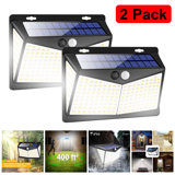LED Solar Power Dusk To Dawn Outdoor Security Wall Pack With Motion Sensor (Set Of 2)