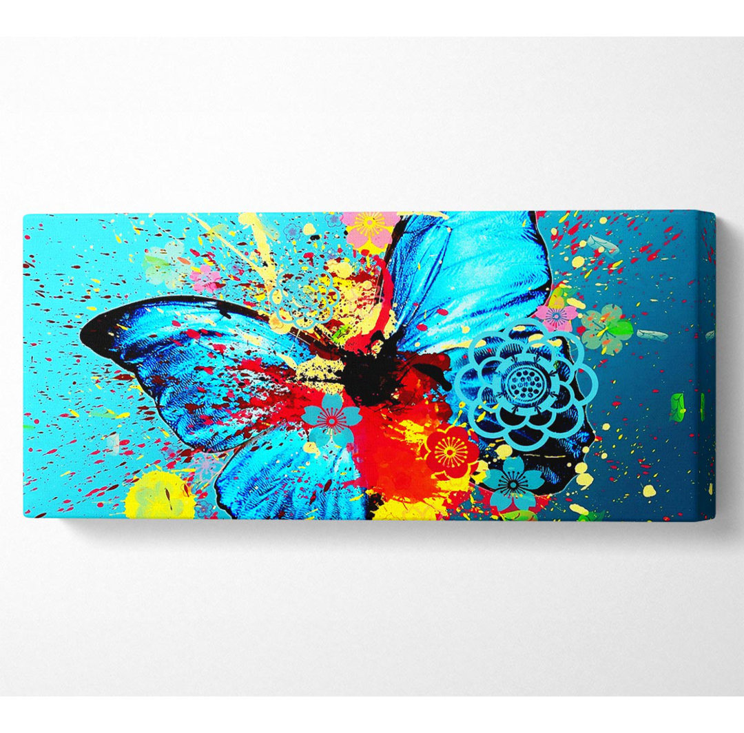 Schmetterling Splash Panoramaleinwand