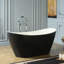 Baignoire autoportante 67 po en résine solide à surface double avec trop-plein et drain escamotable 67 po-701050716-701050714
