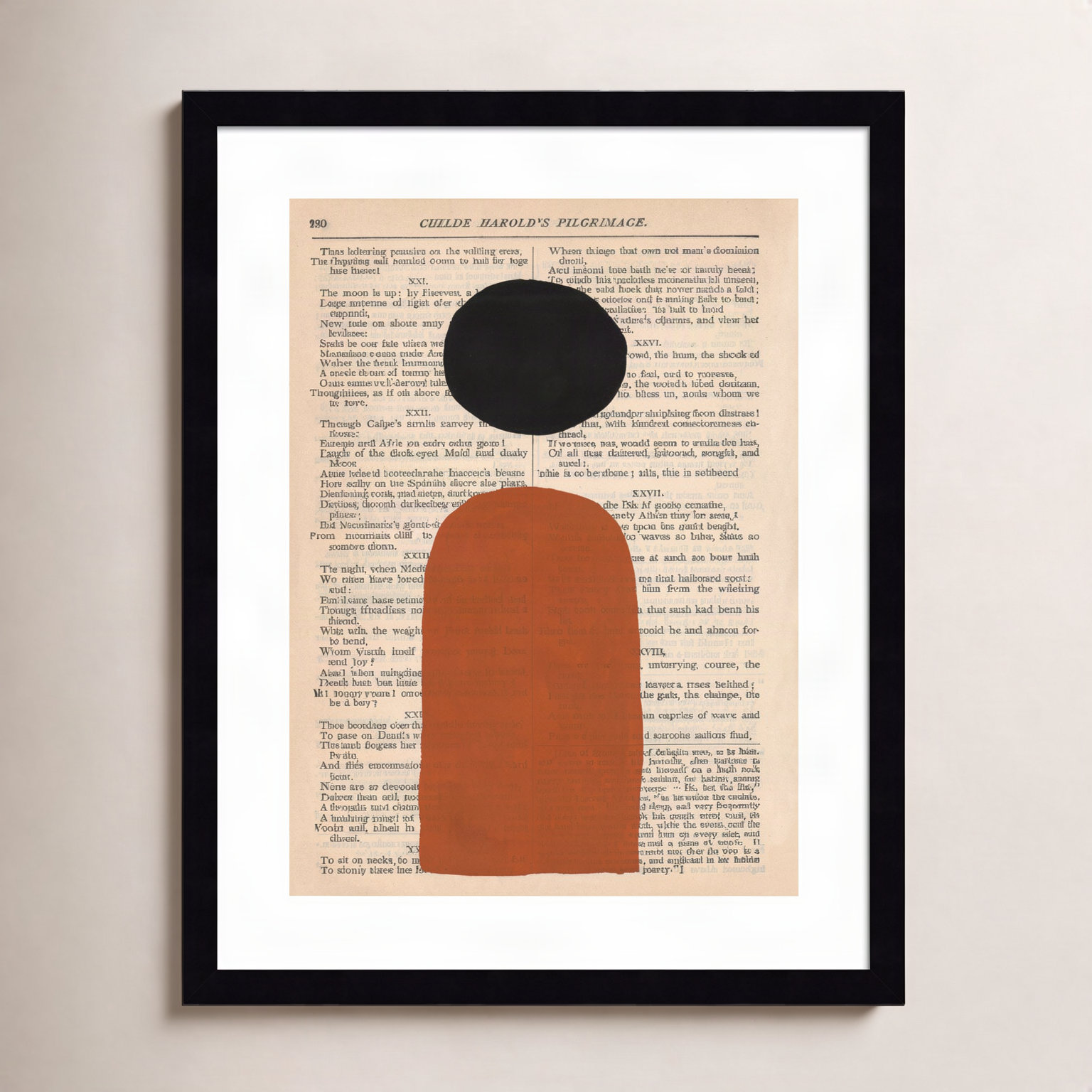 Modern Prose VII Print, 17" W x 21" H, Black