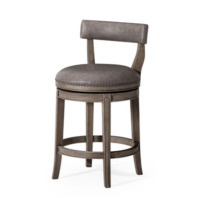 Maven Lane Alexander Stool with Faux Leather Upholstery