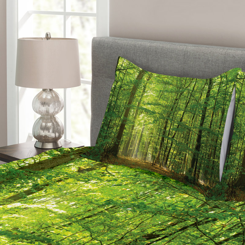 No Pattern Bedspread with Pillow Shams Included, 220 x 264 cm