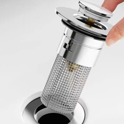 Universal Wash Basin Bounce Drain Filter Pop Up Bathroom Sink Drain Universal Wash Basin Bounce Drain Filter Pop Up Bathroom Sink Drain