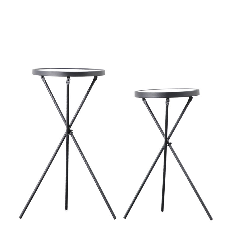 Guylan 2 Piece Nest of Tables, Silver