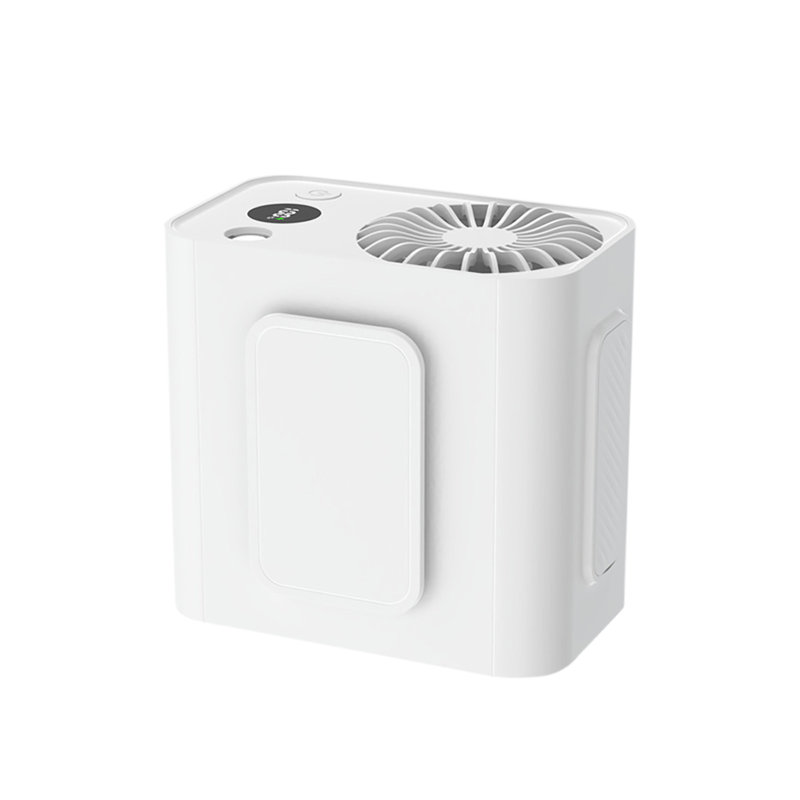 Ventilateur à ventouse à grande capacité sans fil et à grande capacité Kondieu New Leaf, White