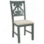 Table de salle à manger 5 pièces et 4 chaises en tissu avec pieds de table et tablette de rangement-1490693073