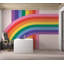 Murale pelez et collez de qualité supérieure - rayures arc-en-ciel colorées-454945350