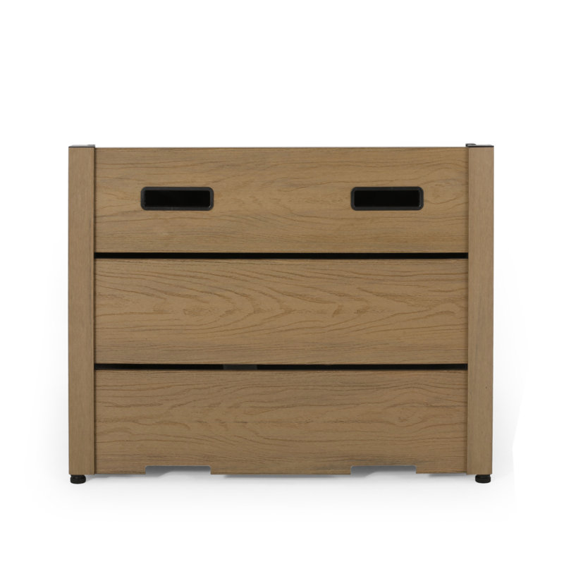 Foyer d'extérieur au propane carré de 31 po WPC - 40 000 BTU, brun, Granules de bois, Brun