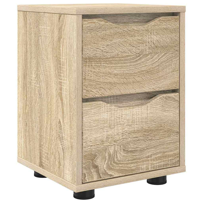 30.5cm W Manufactured Wood Bedside Table, Sonoma Oak