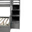 Lit superposé simple au-dessus d'un lit double multifonctionnel - avec espaces de rangement, glissade sécuritaire et rangement de tiroir avec mains courantes. Stable. Tiroirs peu encombrants, tiroirs, dix espaces tampons-1685638100