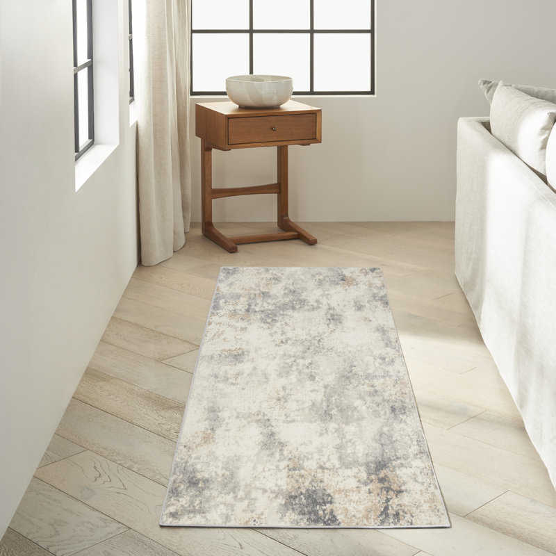 ECH07-IVGRY Area Rug, Runner 2'3" X 7'3"