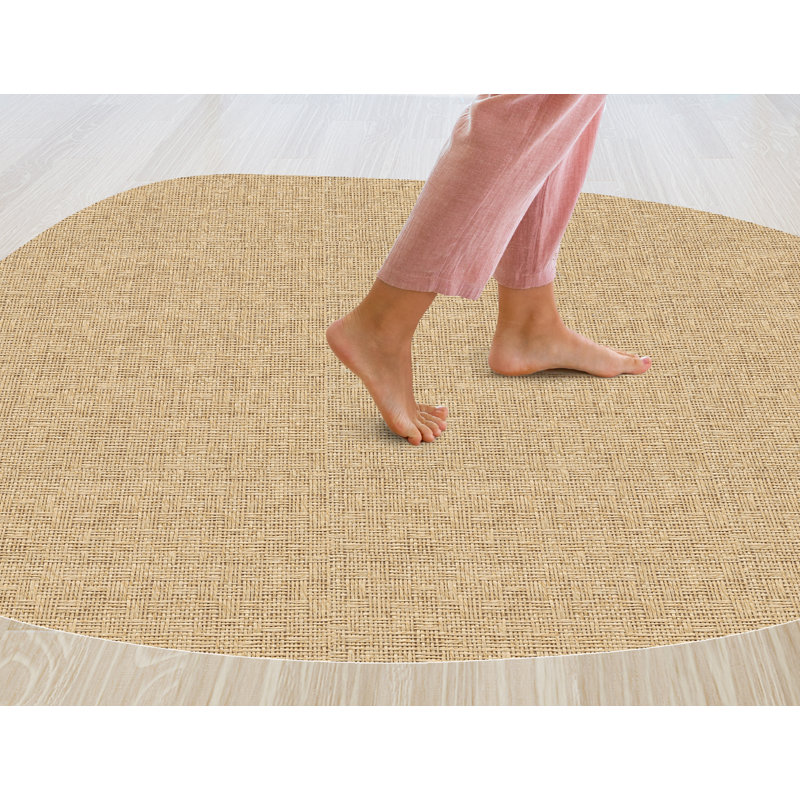 Bindvasini Vinyl Machine Printed 90cm X 115cm Area Rug