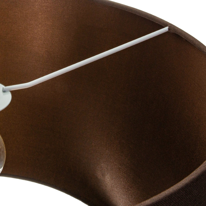 Ibiza Linen Drum Lamp Shade, 20cm H x 30cm W x 30cm D, Chocolate Brown