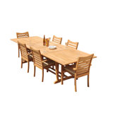 Outdoor 9 - Piece Teak Dining Set