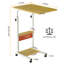 Table d'appoint en C à 3 niveaux, hauteur réglable de 25,98 à 33,86 po, 4 roulettes avec freins, 11 lb de poids, assemblage facile, pour les petits espaces, salon, canapé-lit, canapé-lit-277072442