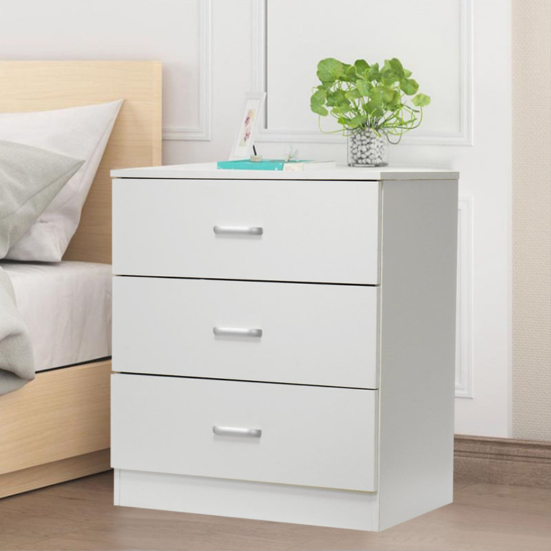 3 Drawer 60cm W Chest, White
