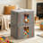 Hokku Designs Fabric Decorative Bin, 2Pack Clothes Storage Bins with Metal Frame Foldable Storage Box Clothes Organizers Storage Containers for Clothes Sheets Blankets Books Toys Gifts and Holiday Decorations-2009591036