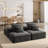 Modern Oversized Modular Sectional Sofa With 2 Ottoman And 2 Seat,Sparkling Chenille Fabric Soft Cushion Sofa With 4 Pillows,4 PCS DIY Combination Tufted Sofa,No Assembly Required-533519802