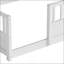 Lit double en bois avec garde-corps et rangement latéral pour les chambres modernes et fonctionnelles-1598782663
