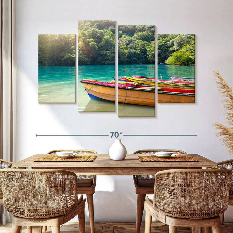 Mehar, bateaux de la lagune bleue, Jamaïque, H 42 po x l 68 po