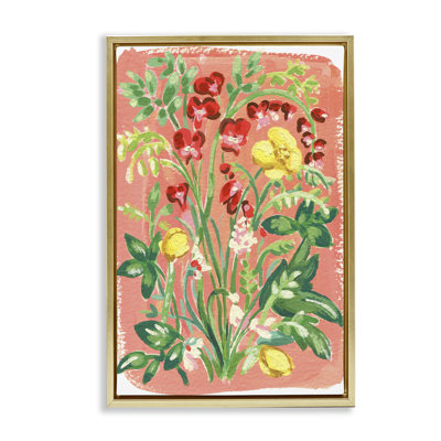 Cadre flottant Peachy Flower Arrangement, design par Hannah Moren