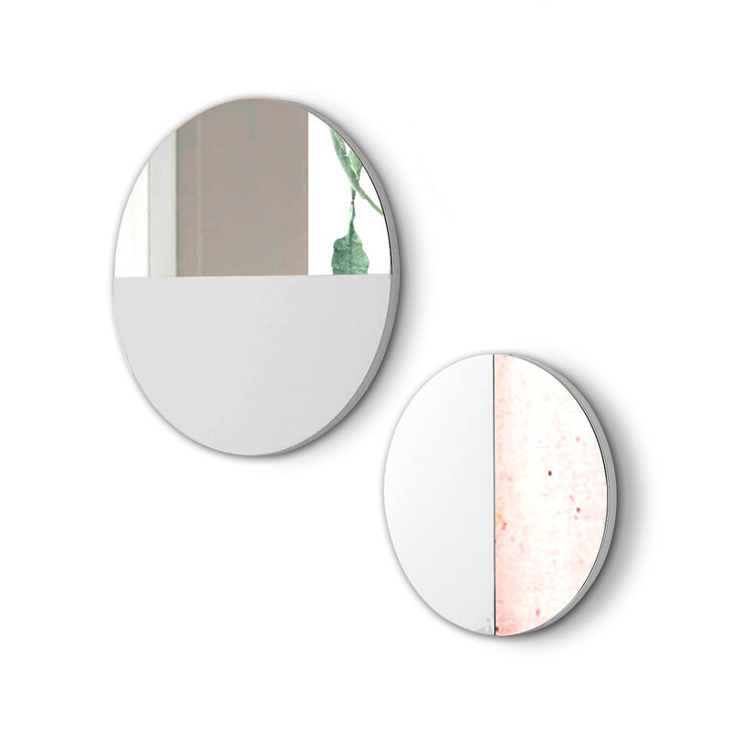 Fu Flat Wall Mirror, White