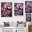 Rétro fleurs violettes - art mural violet-981429296-981429307