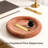 Red Travertine Vanity Tray - 8 Inch Round Natural Stone Organizer For Jewelry, Perfume, Cosmetics, And Home Decor