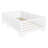 Twin Montessori Floor Bed with Door & Rails, Low-Profile Kids Floor Bed with Slats, No Box Spring Needed, White-514921242-514921243