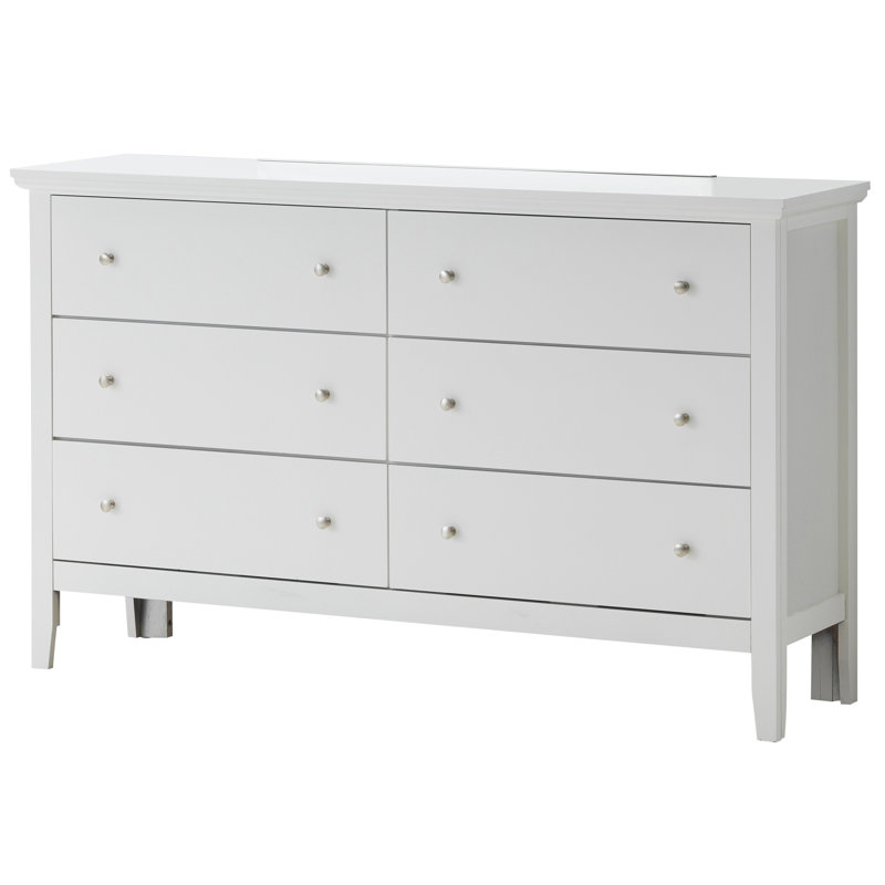Mayflower 59'' W 6 - Drawer Dresser, White
