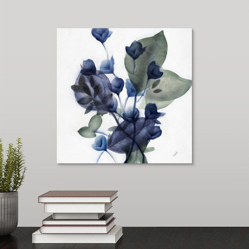 « blue bud i », reproduction d’art sur toile, Toile tendue, H 12 po x l 12 po x P 1,25 po