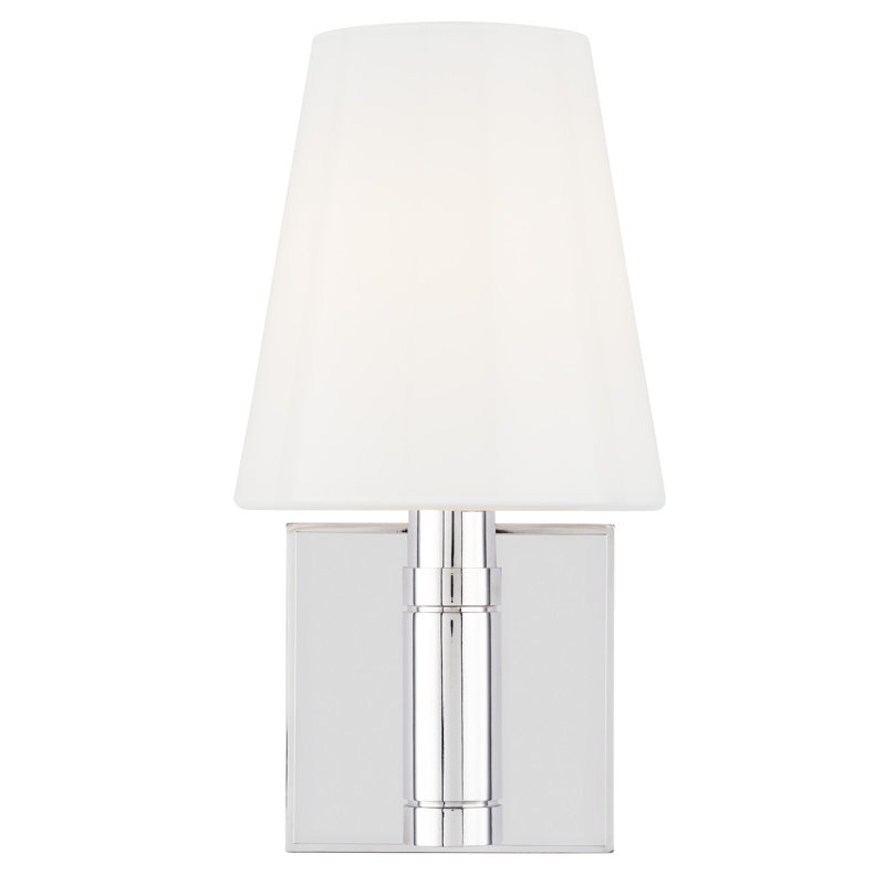 Beckham 1 - Light Wallchiere, Polished Nickel, 10.625" H x 5.5" W x 7" D