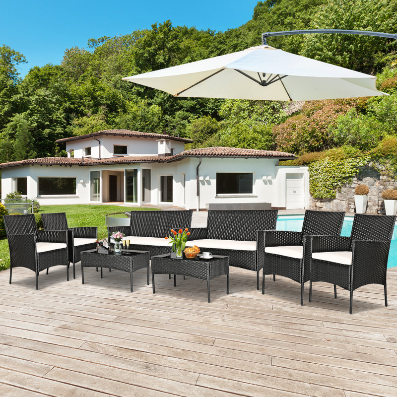 Nesta 8 - Person Patio Conversation Set with Cushions
