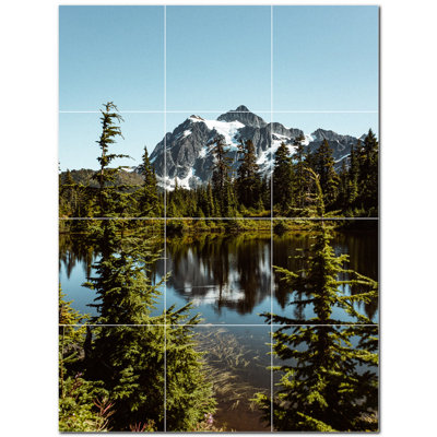 Murale décorative en céramique 4,25 po x 4,25 po