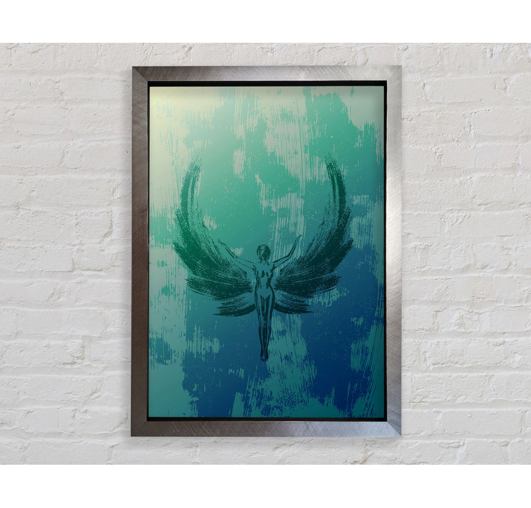 Gerahmtes Wandbild Green Angel