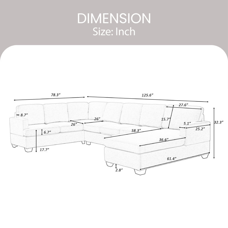 Dalisa Sofa & Chaise, Beige Polyester
