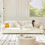 Coussin modulaire beige en polyester-1608944372