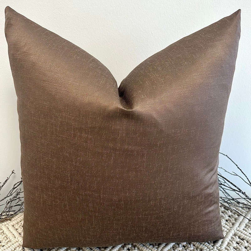 Abstract Taupe Square Throw Pillow Cover