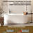 Freestanding Soaking Bathtub – Elegant All-White Acrylic Bathtub with Chrome Drain for Home Spa Relaxation-121578898