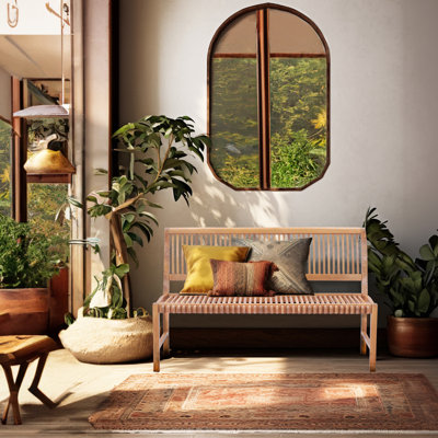 Dejon Solid Wood Teak Outdoor Bench
